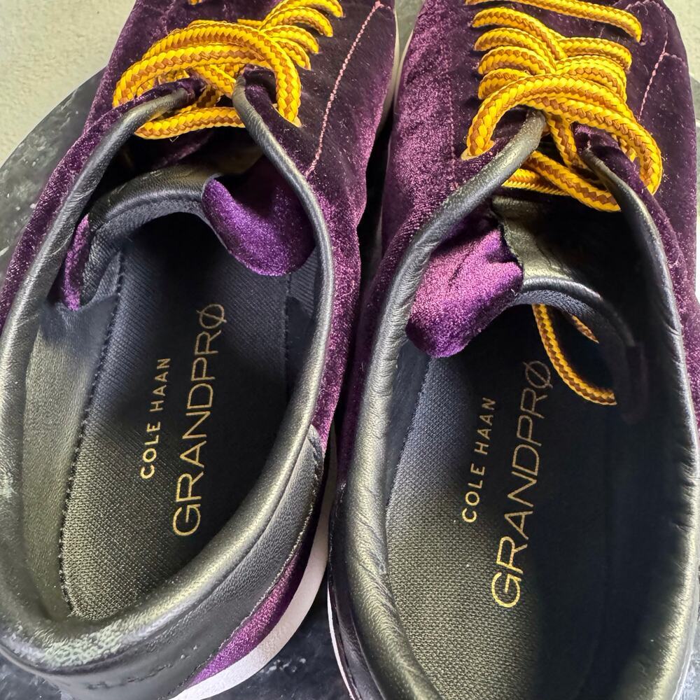 Cole Haan Grandpro Tennis Malbec Velvet Lightweight Sneakers Purple Size 9.5B US - Picture 6 of 11